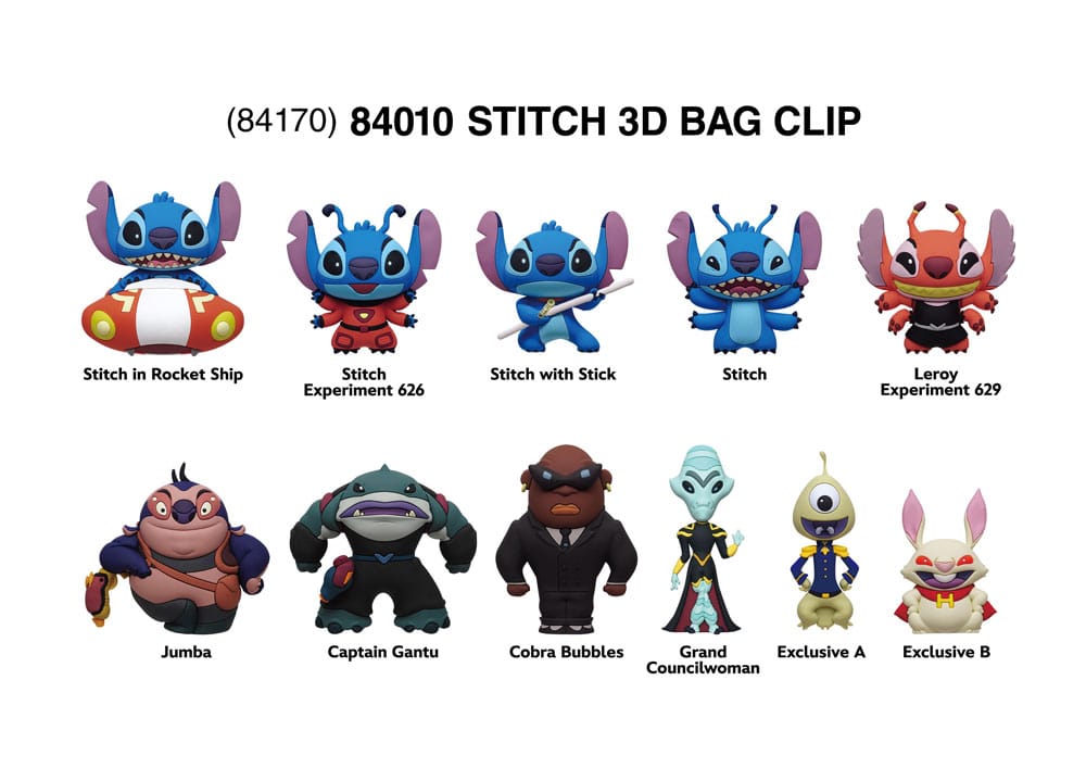 Lilo & Stitch 3D Foam Bag Clips Stitch in Space Display (24)