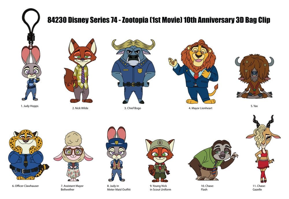 Zootopia 3D Foam Bag Clips Series 73 Display (24)
