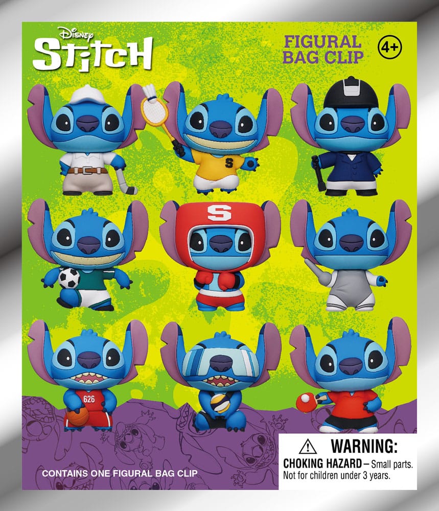 Lilo & Stitch 3D PVC Bag Clips  Series 1 Sport Display (24)