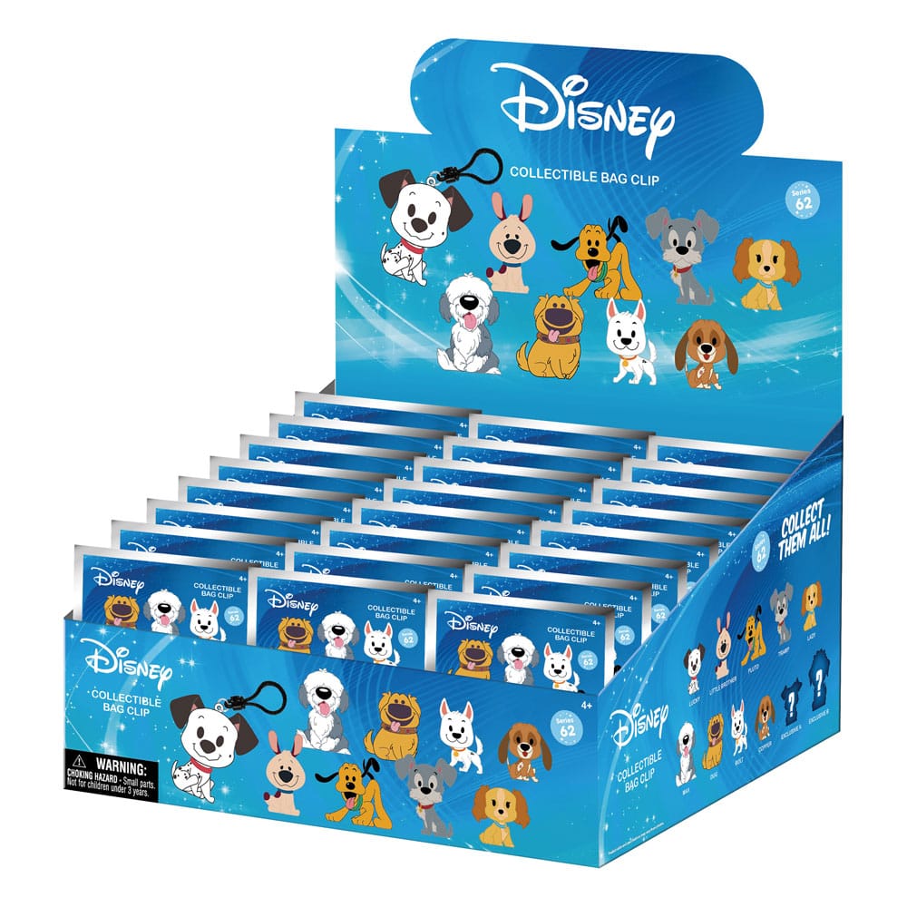 Disney Dogs 3D Foam Bag Clips Series 1 Display (24)