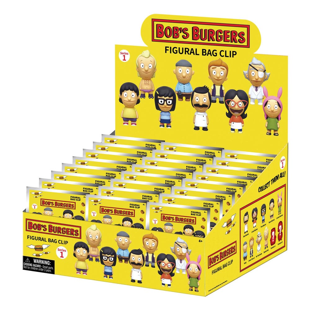 Bob's Burgers 3D Foam Bag Clips Series 1 Display (24)