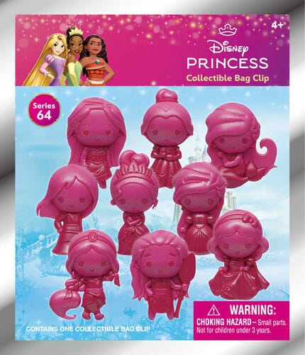 Disney Create your World 3D PVC Bag Clip Princess Series 64 Display (24)