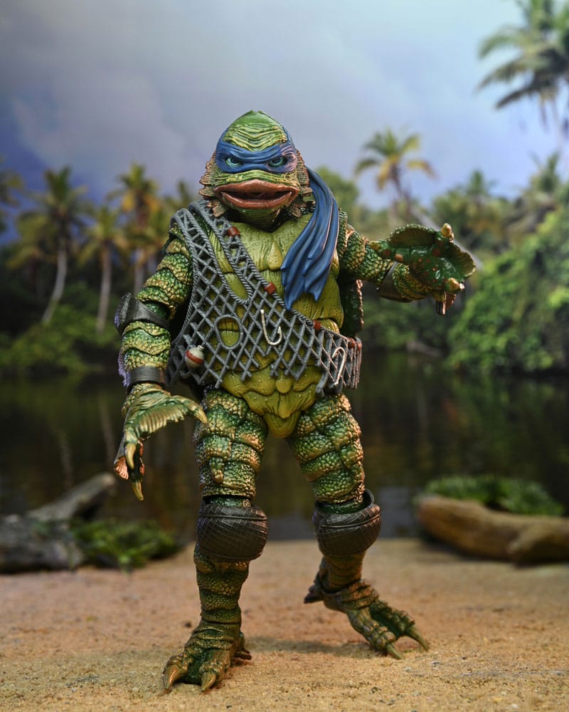 Universal Monsters x Teenage Mutant Ninja Turtles Scale Action Figure Leonardo as the Creature 18 cm