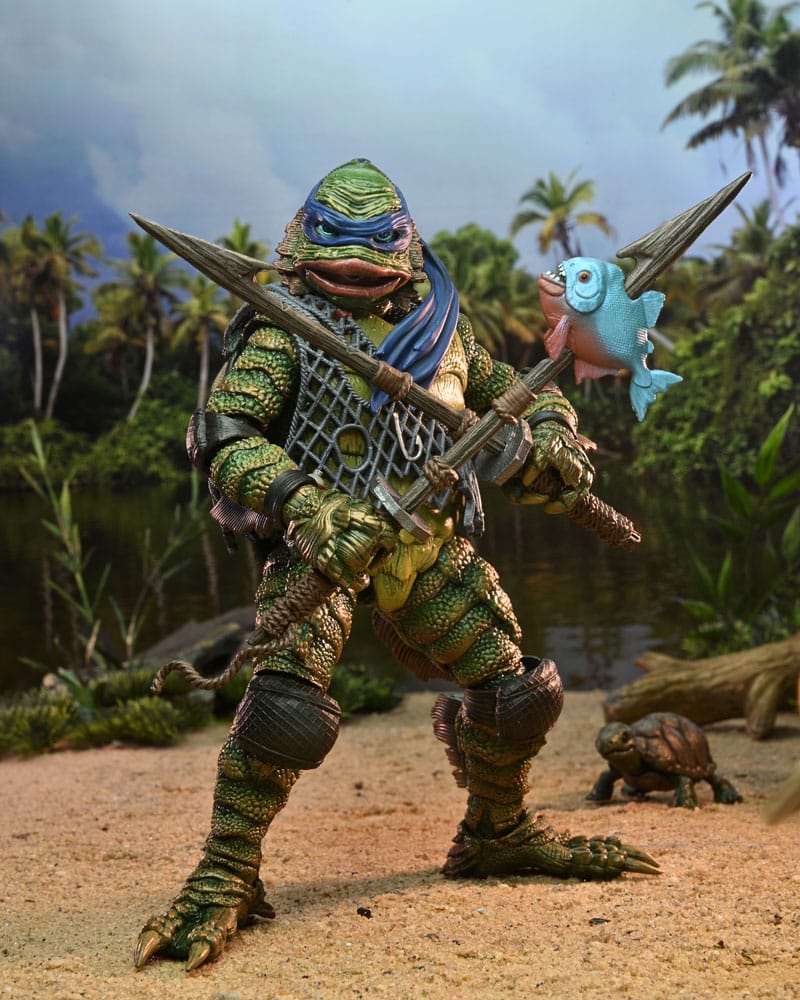 Universal Monsters x Teenage Mutant Ninja Turtles Scale Action Figure Leonardo as the Creature 18 cm