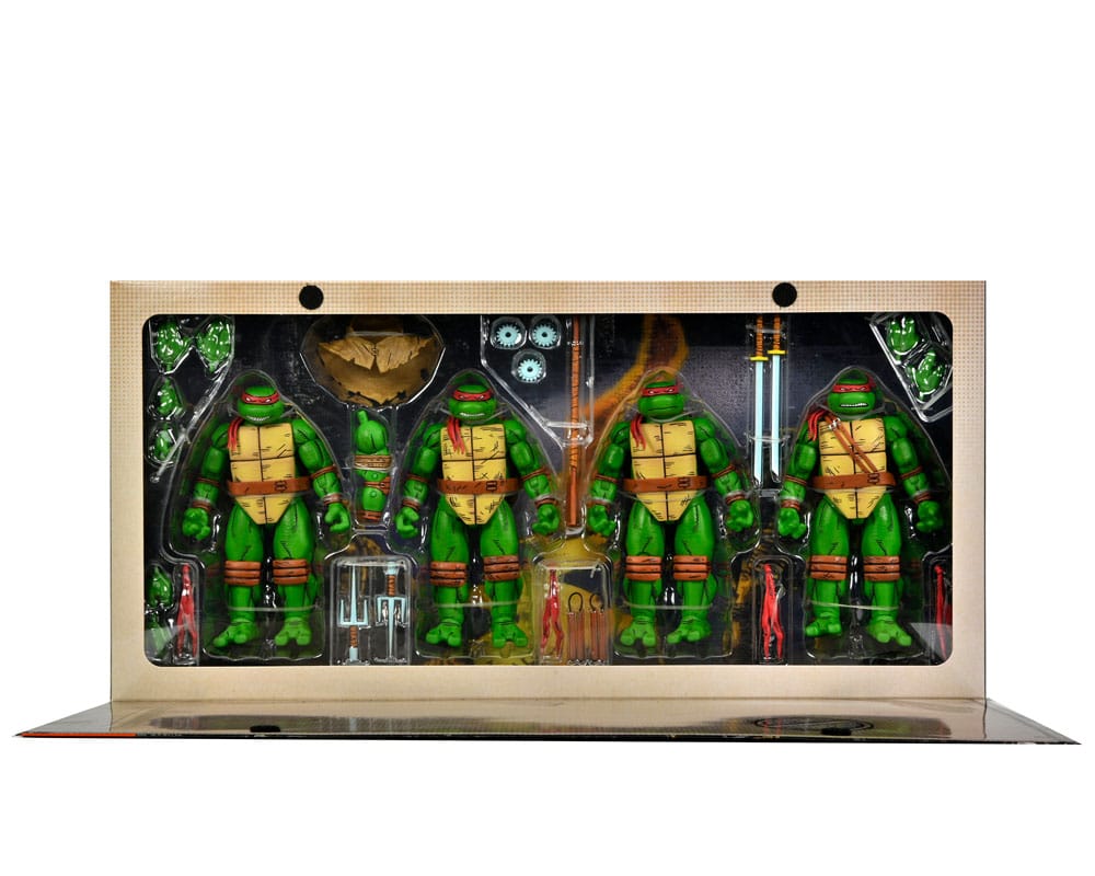 Teenage Mutant Ninja Turtles (Mirage Comics) Action Figures 4-Pack Leonardo, Raphael, Michelangelo, &amp; Donatello 18 cm