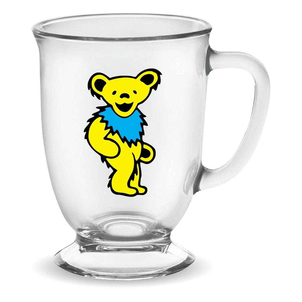 Grateful Dead: Yellow Dancing Bear 16oz Glass Cafe Mug