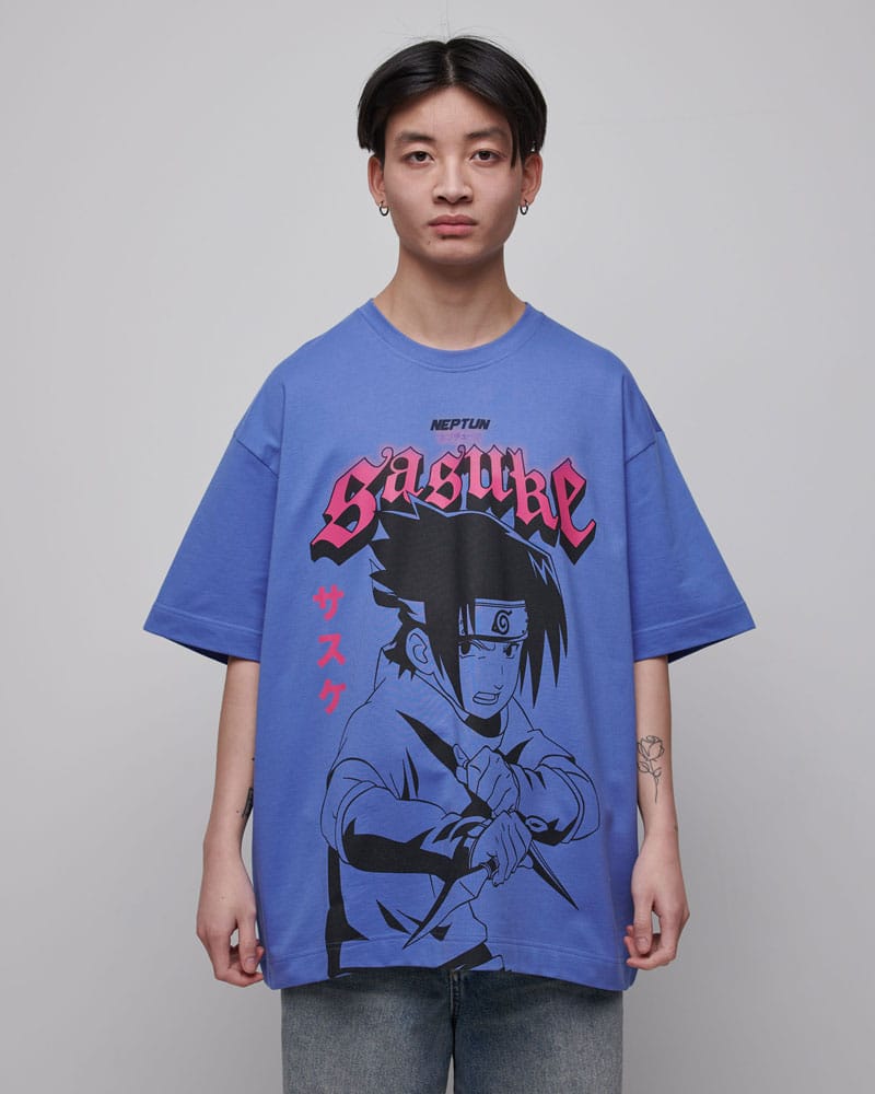 Naruto Shippuden T-Shirt Graphic Sasuke Size L