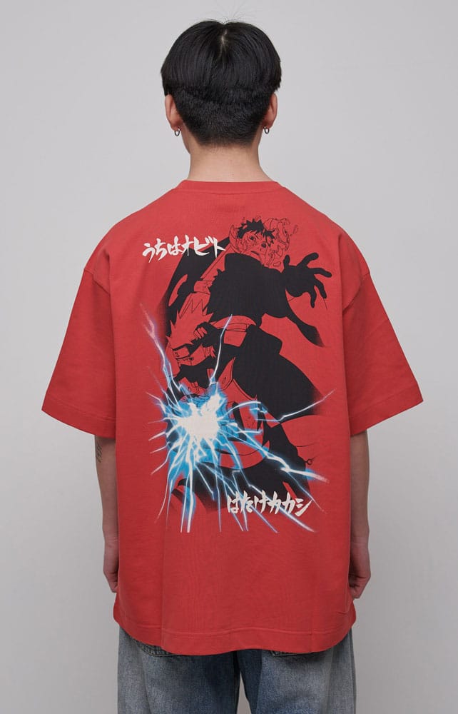 Naruto Shippuden T-Shirt Graphic Red Size S