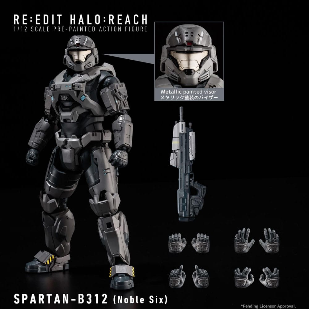 Halo: Reach Action Figure 1/12 Spartan-B312 Noble Six 18 cm