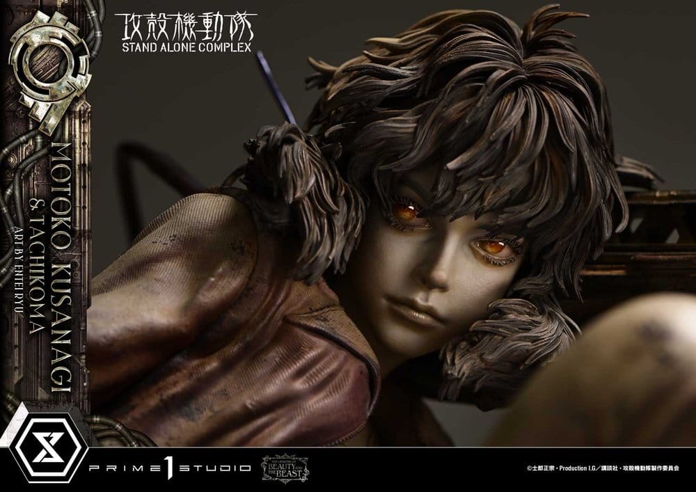 Ghost in the Shell Stand Alone Complex The Legend of Beauty and the Beast Statue 1/4 Motoko Kusanagi & Tachikoma Art by Entei Ryu 53 cm