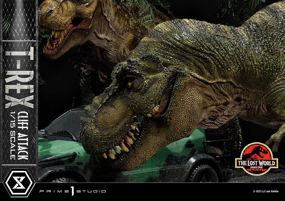 Jurassic World: The Lost World Statue 1/15 T-Rex Cliff Attack Bonus Ve