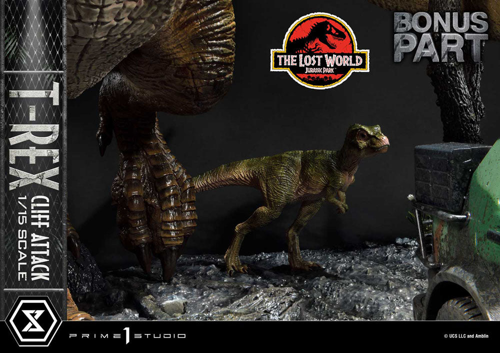 Jurassic World: The Lost World Statue 1/15 T-Rex Cliff Attack Bonus Ve