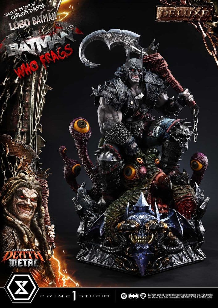Dark Nights: Death Metal Museum Masterline Statue 1/3 Lobo Batman: Batman Who Frags Deluxe Version 81 cm