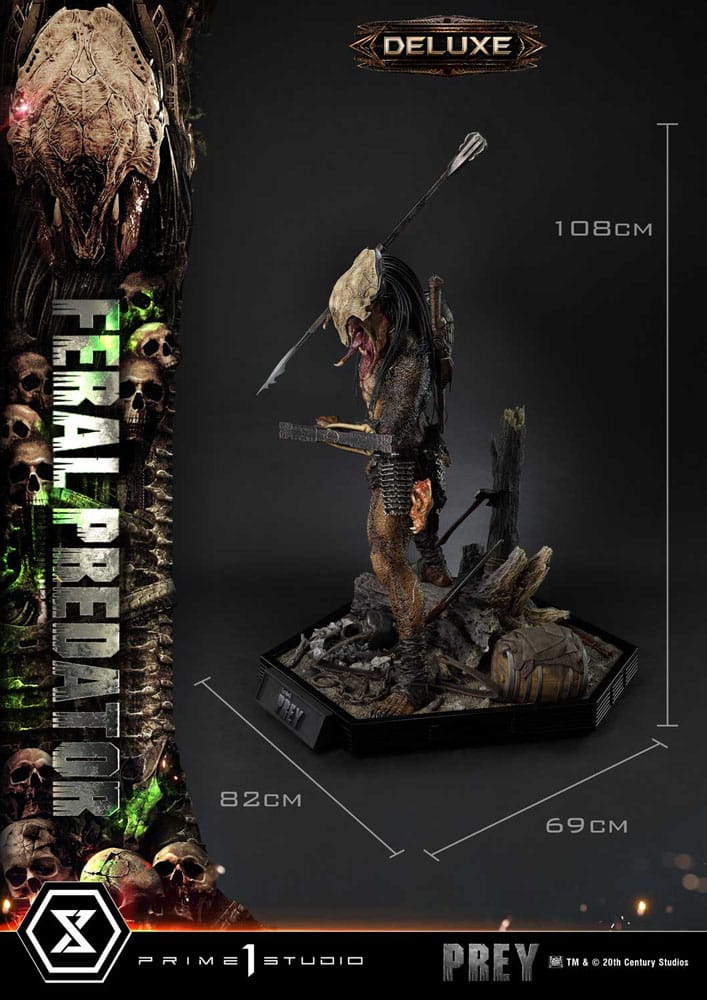 Prey (Movie) Museum Masterline Series Statue 1/3 Feral Predator Deluxe Version 89 cm