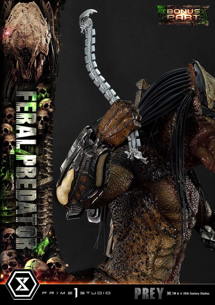 Prey (Movie) Museum Masterline Series Statue 1/3 Feral Predator Deluxe Bonus Version 89 cm