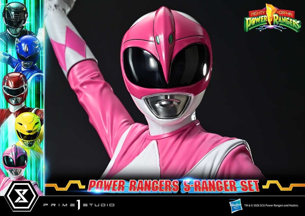 Mighty Morphin Power Rangers Premium Masterline Set of 5 Statues 1/4 Deluxe Version 62 cm