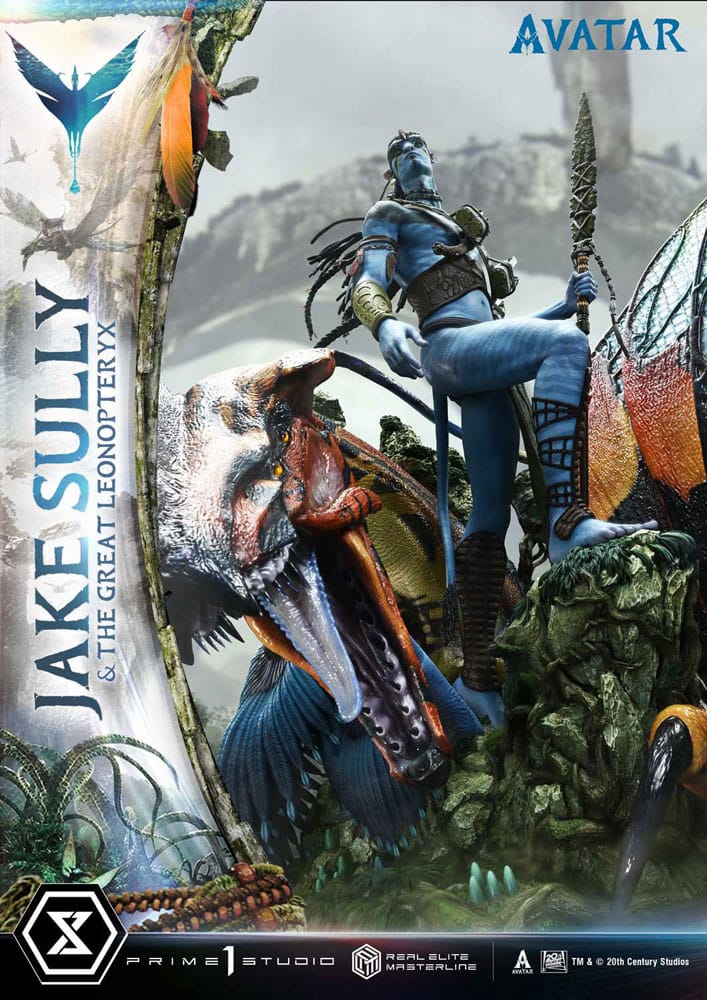 Avatar (Film) Real Elite Masterline Series Statue 1/4 Jake Sully & The Great Leonopteryx 87 cm