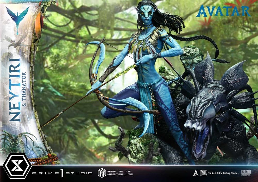 Avatar (Film) Real Elite Masterline Series Statue 1/4 Neytiri & Thanator 75 cm
