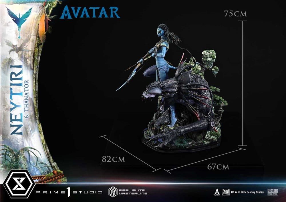 Avatar (Film) Real Elite Masterline Series Statue 1/4 Neytiri & Thanator 75 cm