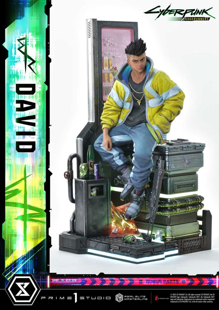Cyberpunk: Edgerunners Real Elite Masterline Series Statue 1/4 David Deluxe Bonus Version 58 cm