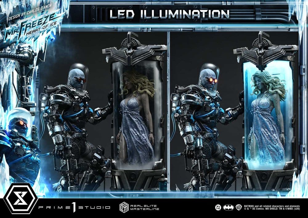DC Comics Real Elite Masterline Series Statue 1/3 Batman (Comics) Mr. Freeze Heart of Ice (Design by Carlos D'Anda) Deluxe Version 82 cm