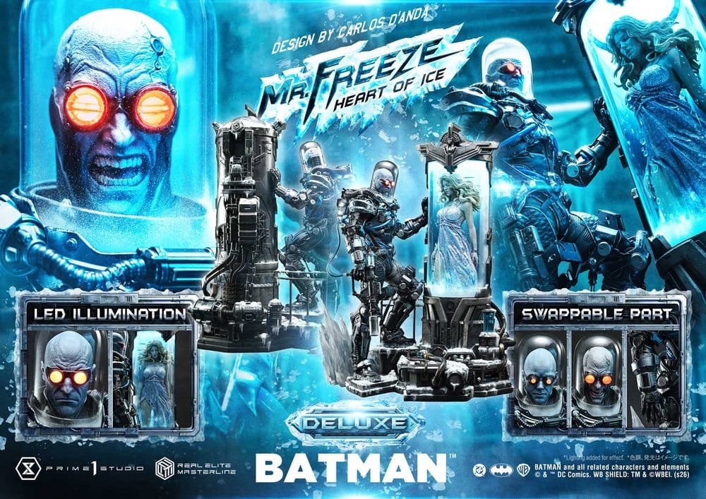 DC Comics Real Elite Masterline Series Statue 1/3 Batman (Comics) Mr. Freeze Heart of Ice (Design by Carlos D'Anda) Deluxe Bonus Version 82 cm
