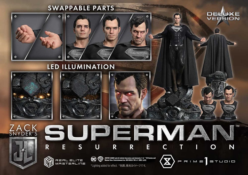 Zack Snyder's Justice League Real Elite Masterline Series Statue 1/3 Superman Resurrection Deluxe Bonus Ver. 95 cm