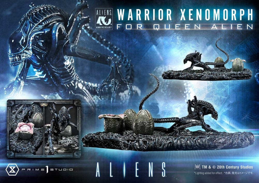 Aliens (Film) Ultimate Diorama Masterline Statue Warrior Xenomorph for Queen Alien 23 cm