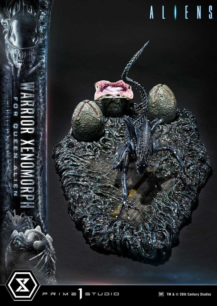 Aliens (Film) Ultimate Diorama Masterline Statue Warrior Xenomorph for Queen Alien 23 cm