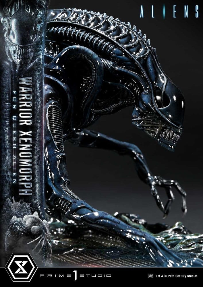 Aliens (Film) Ultimate Diorama Masterline Statue Warrior Xenomorph for Queen Alien 23 cm