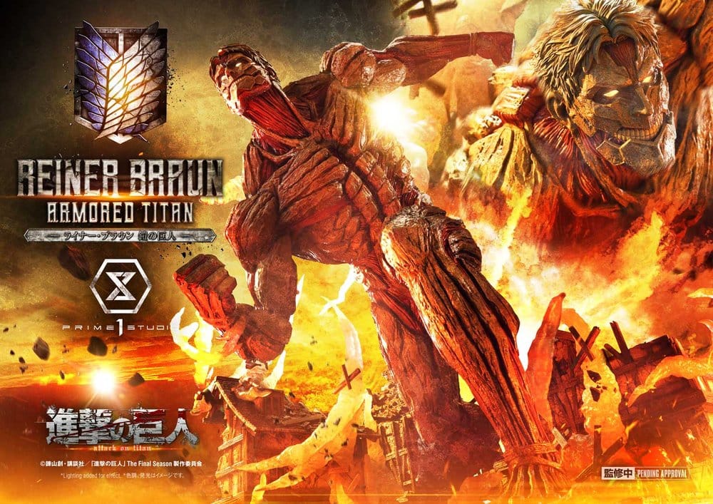 Attack on Titan (TV animation) Ultimate Diorama Masterline Statue Reiner Braun Armored Titan Bonus Version 75 cm