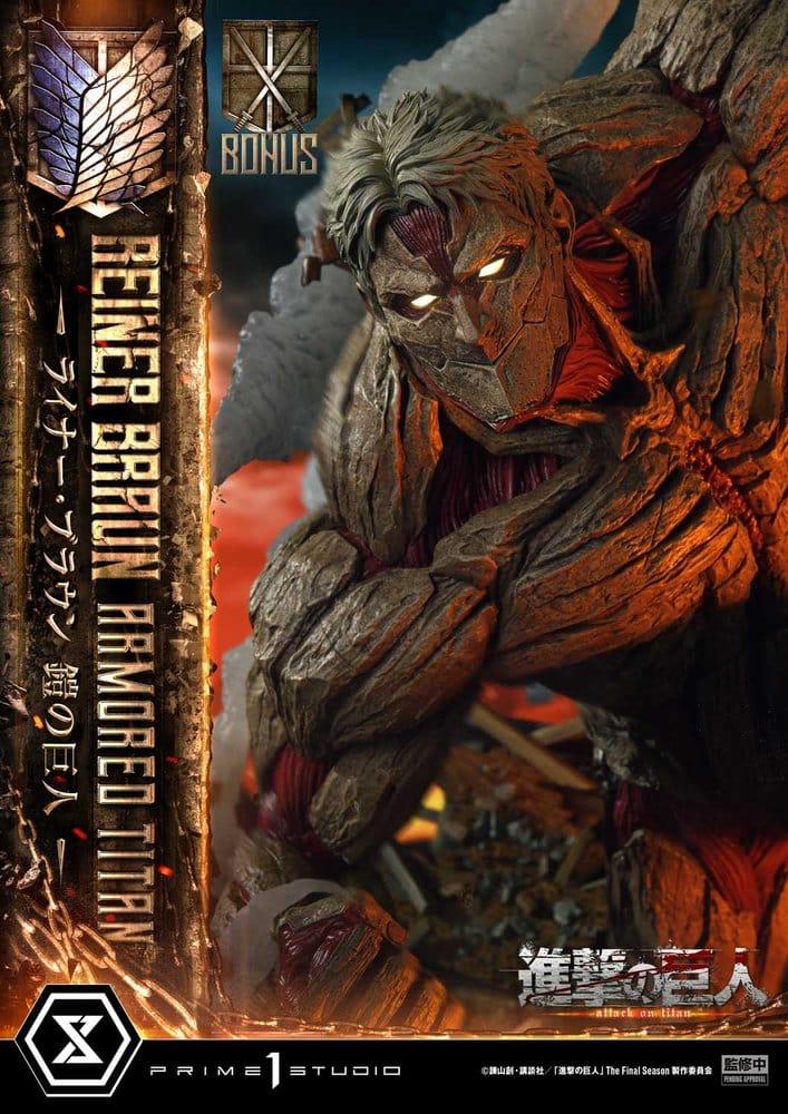 Attack on Titan (TV animation) Ultimate Diorama Masterline Statue Reiner Braun Armored Titan Bonus Version 75 cm