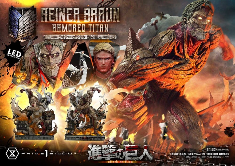 Attack on Titan (TV animation) Ultimate Diorama Masterline Statue Reiner Braun Armored Titan Bonus Version 75 cm