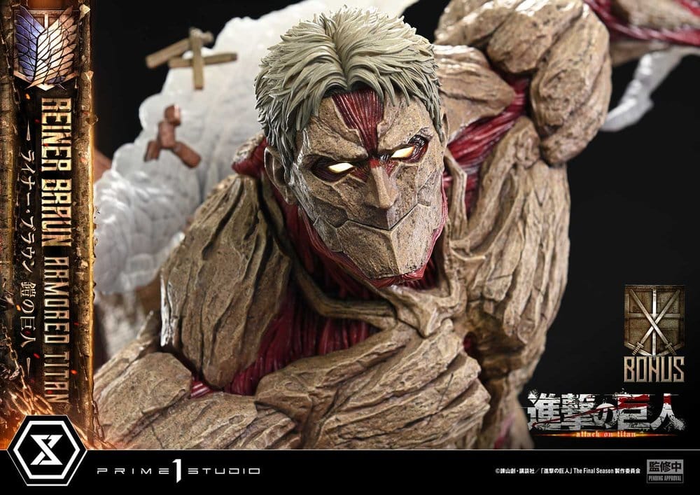 Attack on Titan (TV animation) Ultimate Diorama Masterline Statue Reiner Braun Armored Titan Bonus Version 75 cm