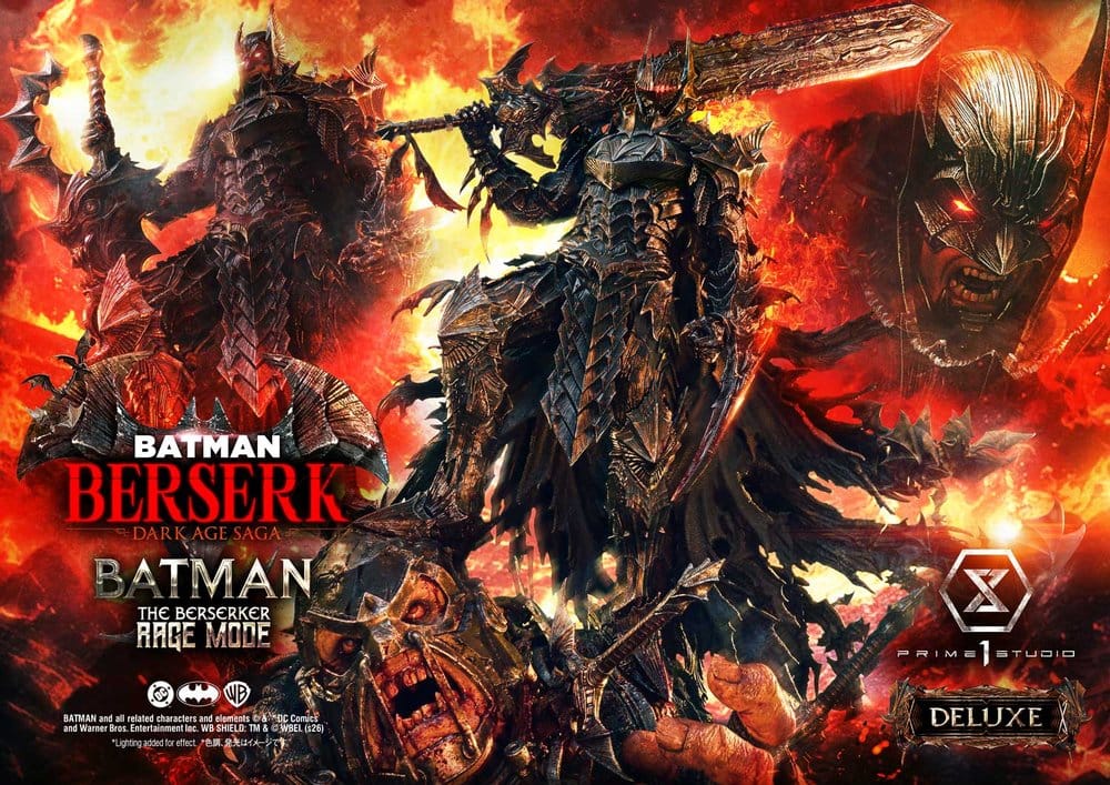DC Comics Premium Masterline Series Statue 1/4 Batman (Comics) Batman: The Berserker Rage Mode DX Bonus Version 93 cm