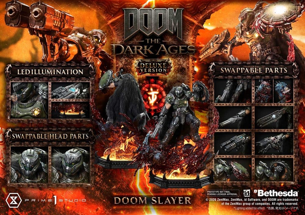 DOOM: The Dark Ages Ultimate Premium Masterline Series Statue 1/4 DOOM Slayer Deluxe Version 77 cm