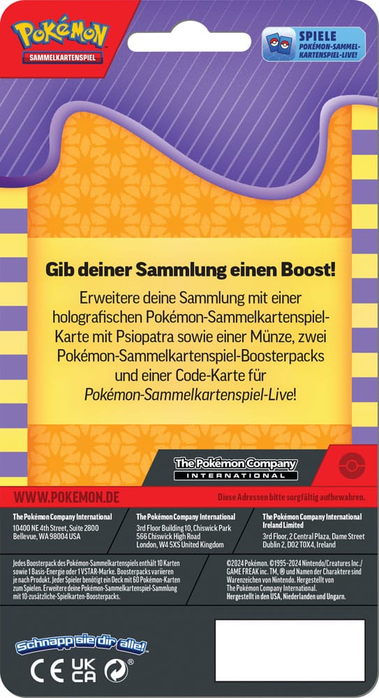 Pokemon Generic Blister Booster 2-Pack August 2024 *German Version*