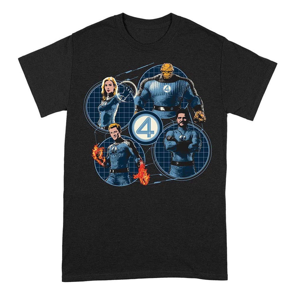 Fantastic Four T-Shirt Group Grid Circle Size S