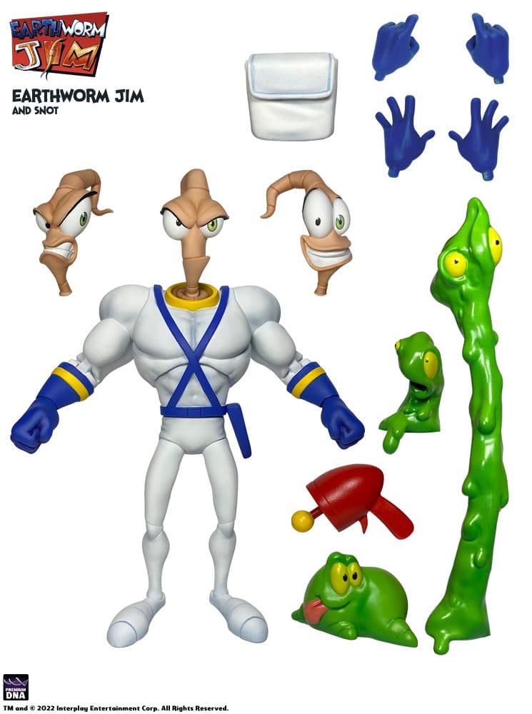 Earthworm Jim Action Figure Wave 1: Earthworm Jim &amp; Snot 15 cm