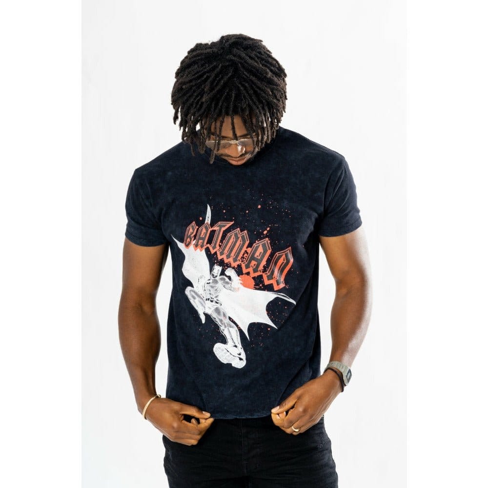 Batman T-Shirt Rock Acid Wash Size XL