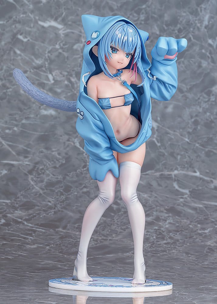 Virtual illustrator Kanzarin PVC Figure 1/6 kanzarin-chan: Cat-Eared Hoodie Ver. 26 cm