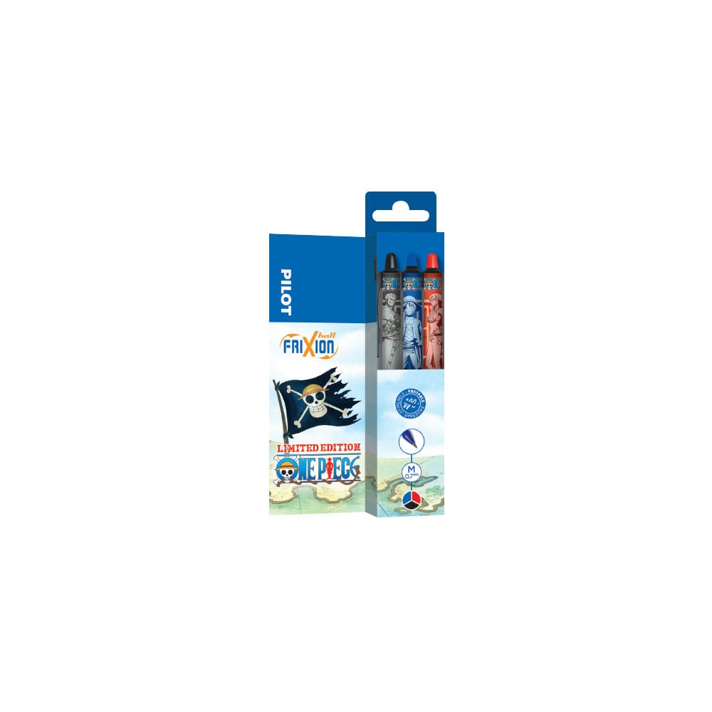 One Piece 3-Pack Rollerball pen FriXion Ball+ Limited Edition LE 0.7