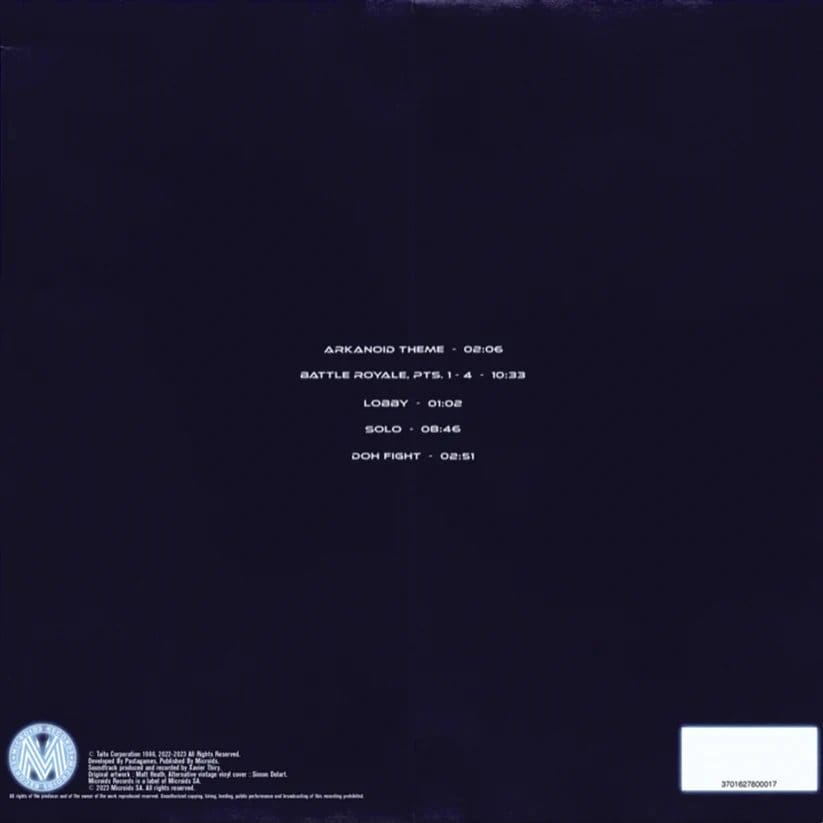 Arkanoid Game Soundtrack Vinyl Eternal Battle EP