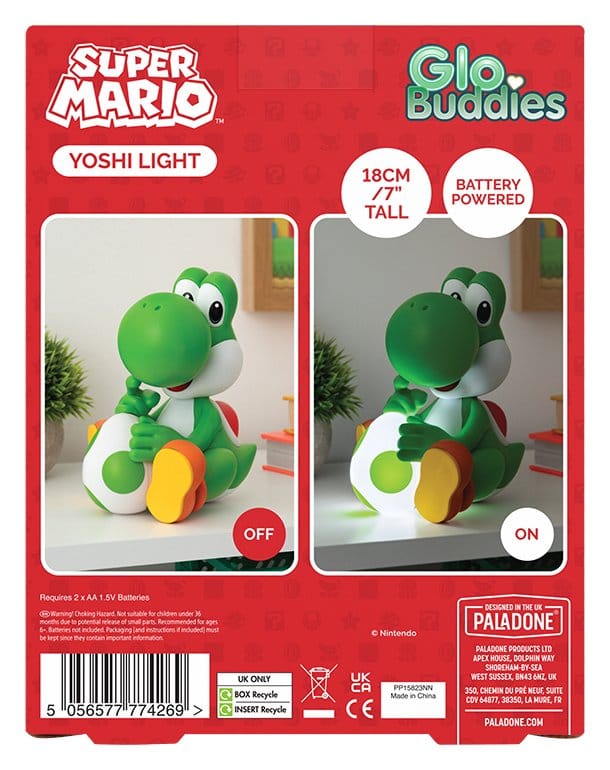 Super Mario GloBuddies Light Yoshi 18 cm