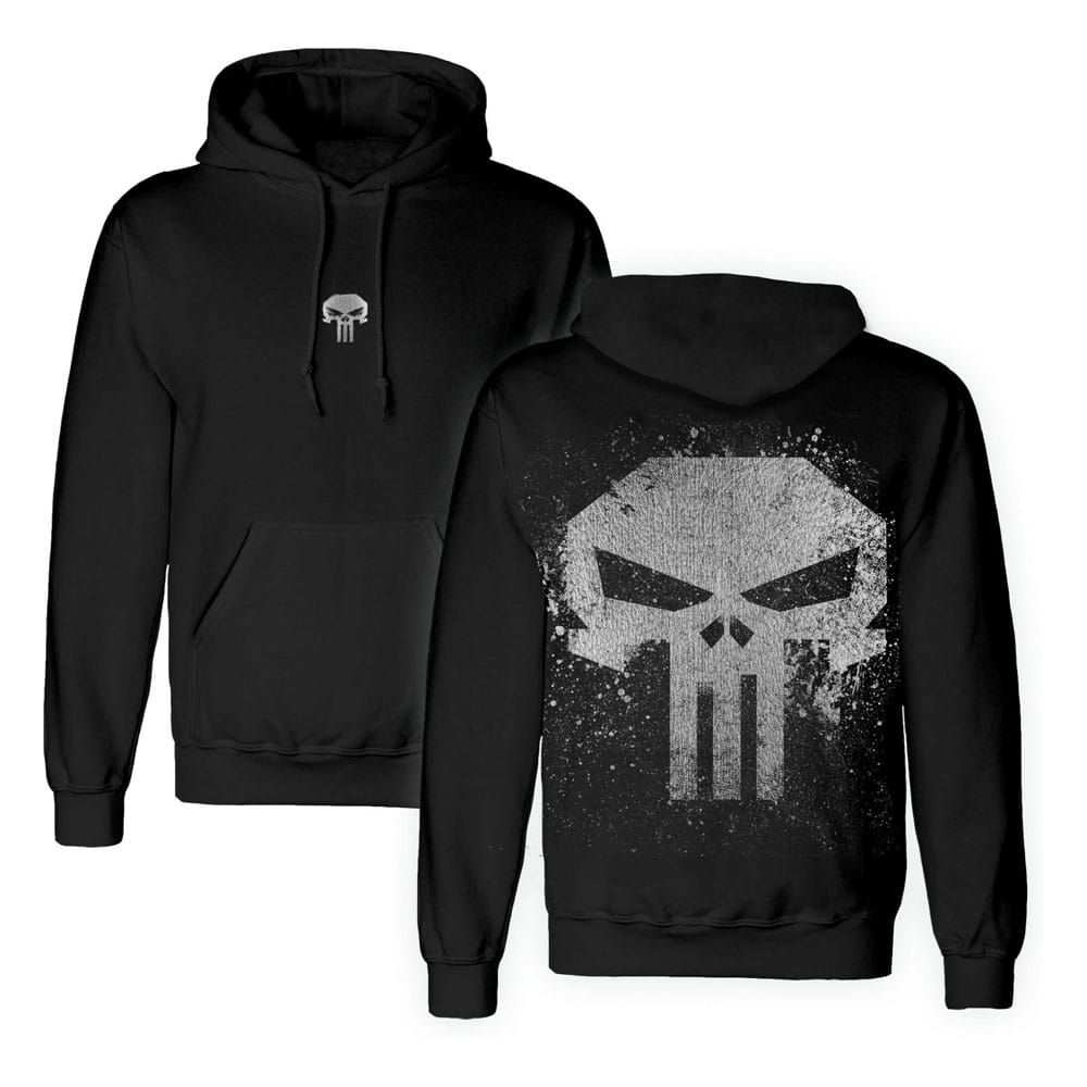 Punisher Hooded Sweater Skull With Metallic Ink Size L