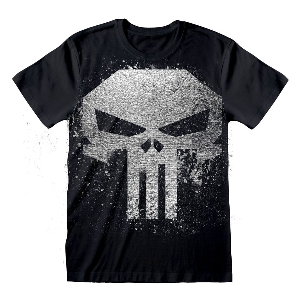 Punisher T-Shirt Skull With Metallic Ink Size M