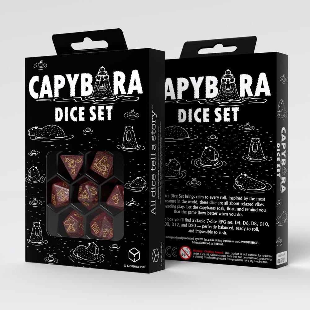 Capybara Dice Set of 7 Chillo
