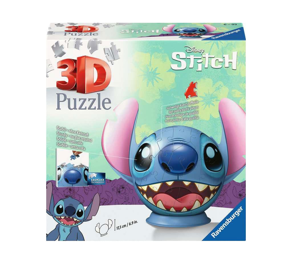 Lilo & Stitch 3D Puzzle Ball with Ears Stitch (72 pieces)