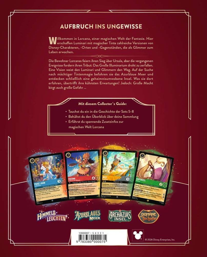 Disney Lorcana TCG Book The Official Collector's Guide: Sets 5-8 *German Version*