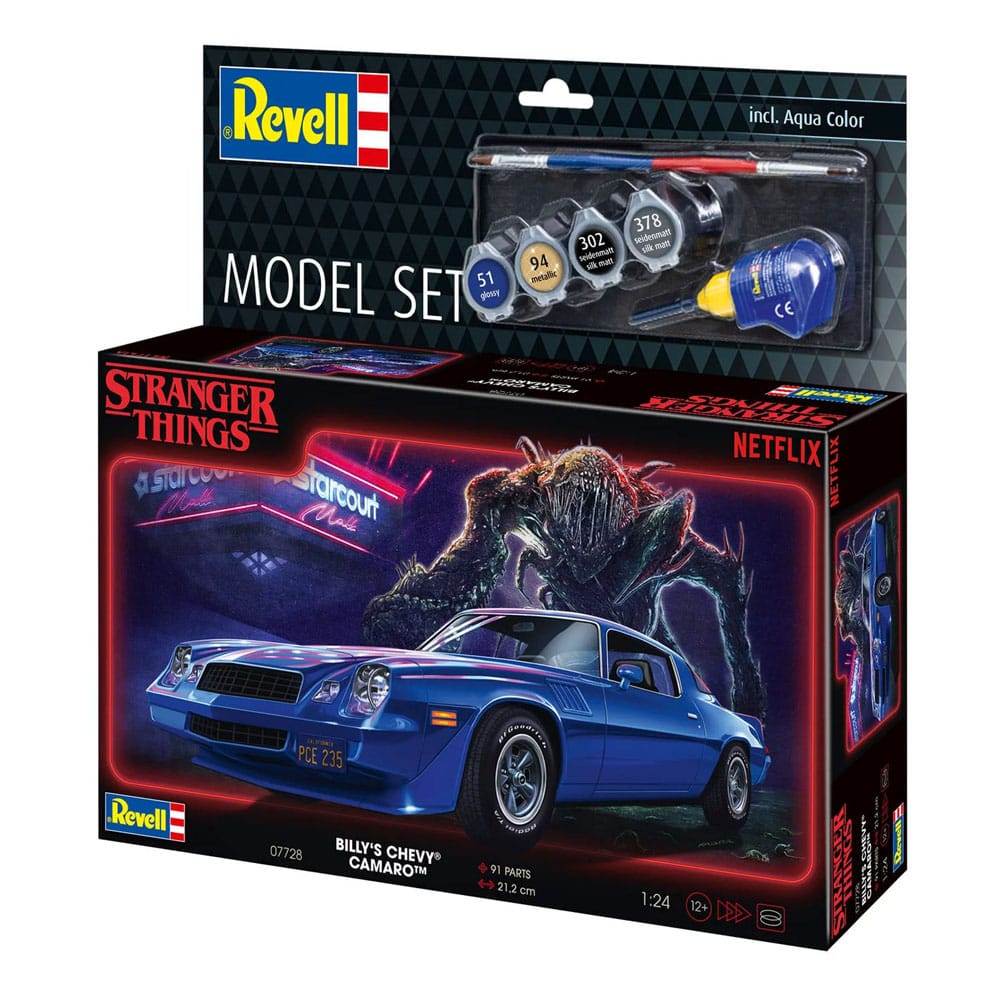Stranger Things Model Kit Set 1/25 Chevy Camaro Z/28 19 cm